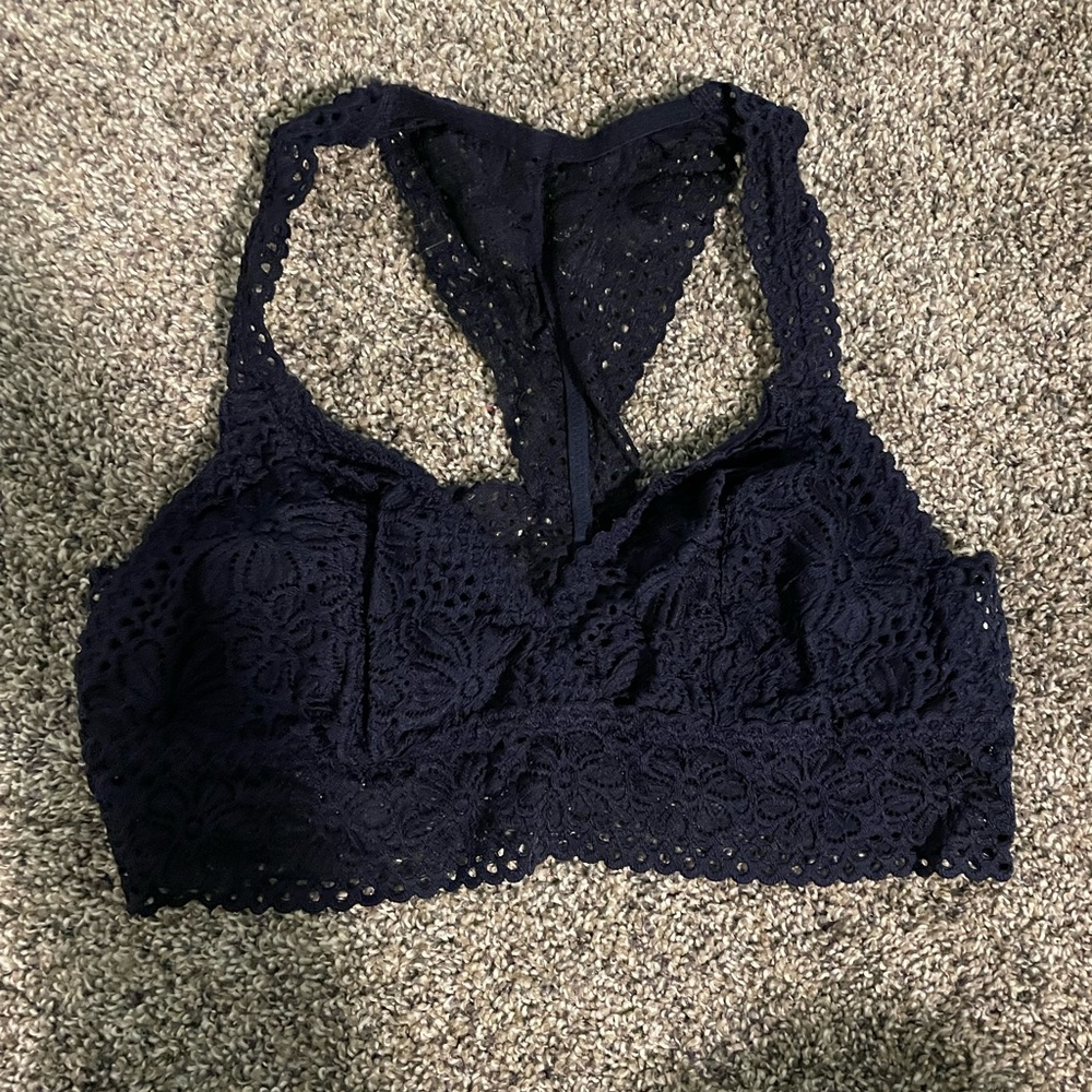 Navy Blue Lace Bralette